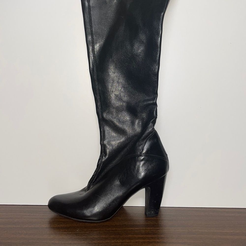 Franco Sarto Tall Boots - Black Leather
